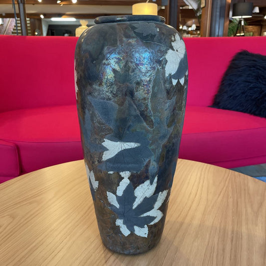 Tall Round Autumn Leaves Vase UNIQUE FINDS