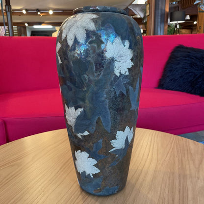 Tall Round Autumn Leaves Vase
