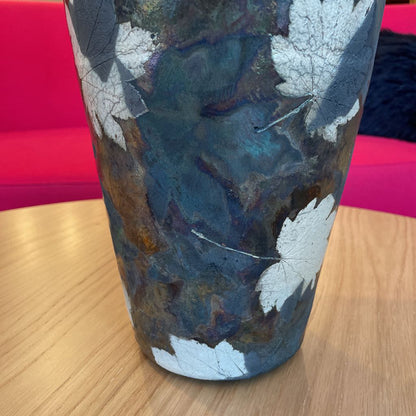 Tall Round Autumn Leaves Vase