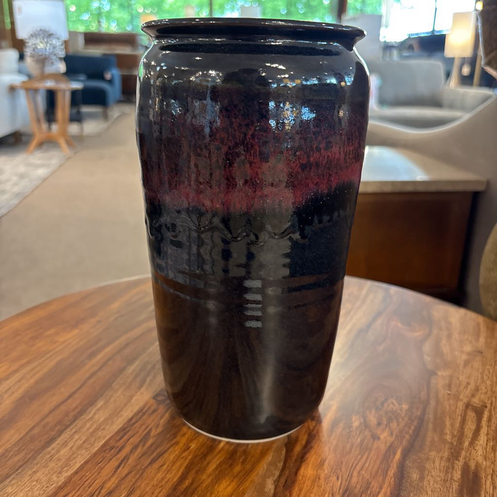 Multi Colored Drip Glaze Vase