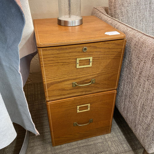 Oak Two Drawer File Cabinet C CABINETS
