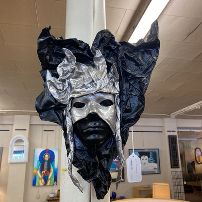 Black & Silver Fabric Mask ART