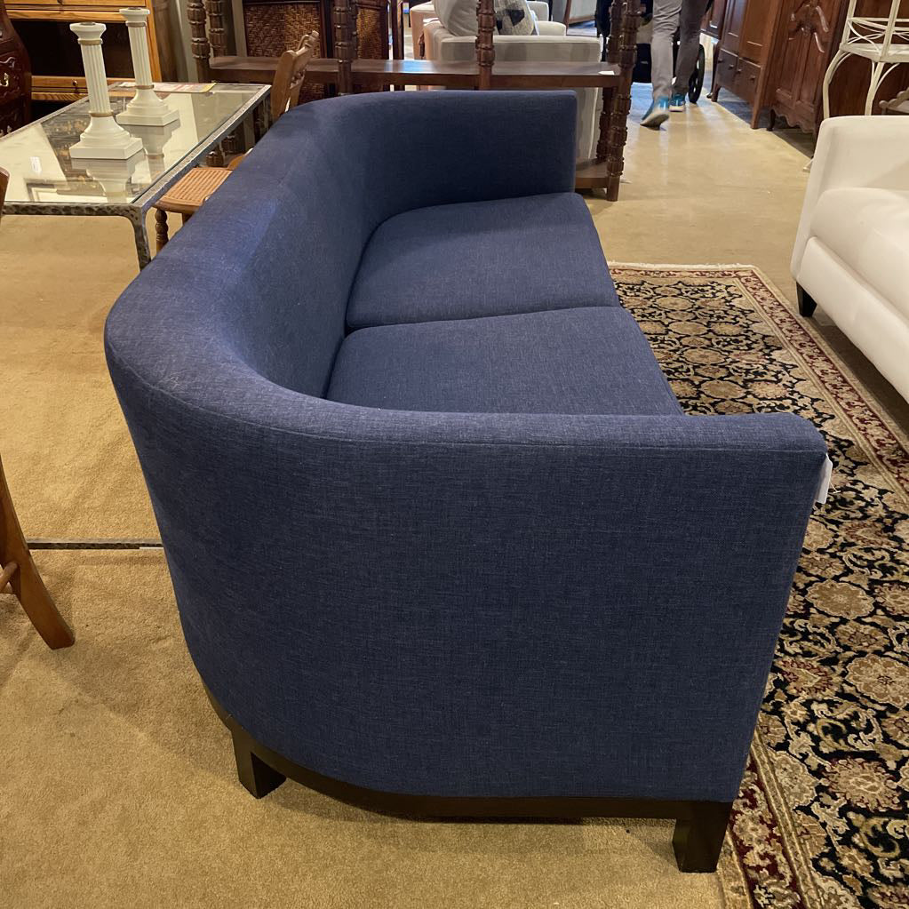 Christain Liaigre Curved Back Blue Sofa