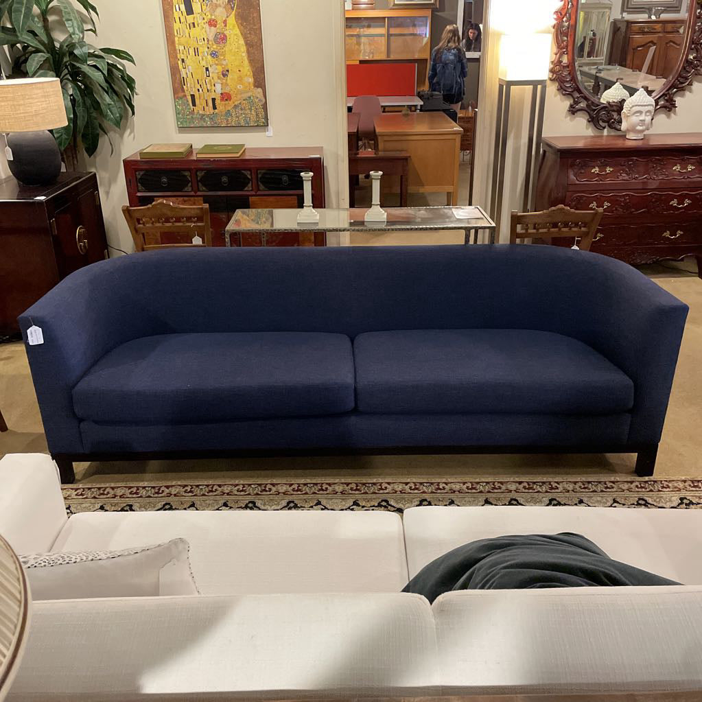 Christain Liaigre Curved Back Blue Sofa