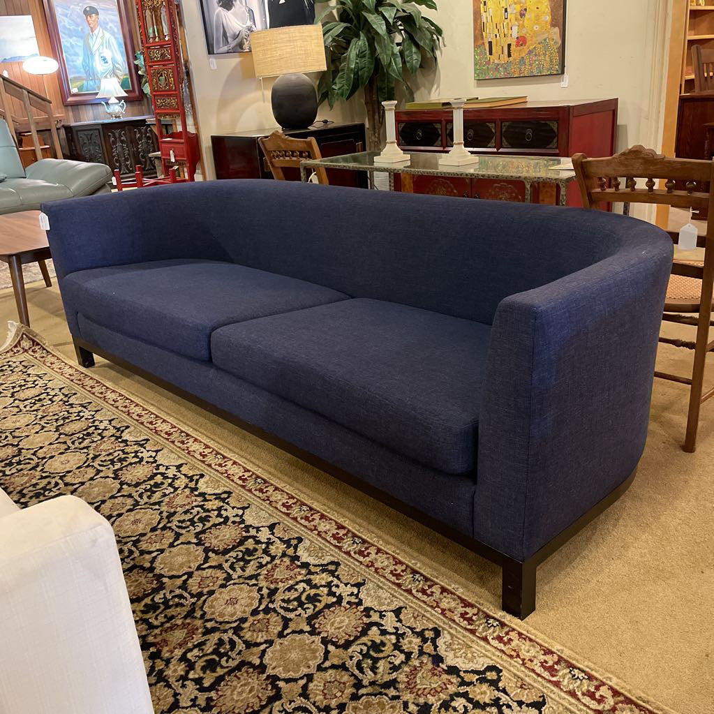Christain Liaigre Curved Back Blue Sofa
