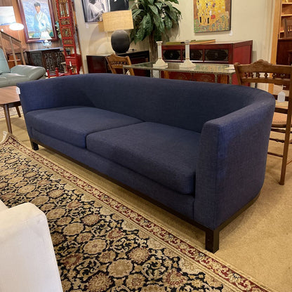 Christain Liaigre Curved Back Blue Sofa