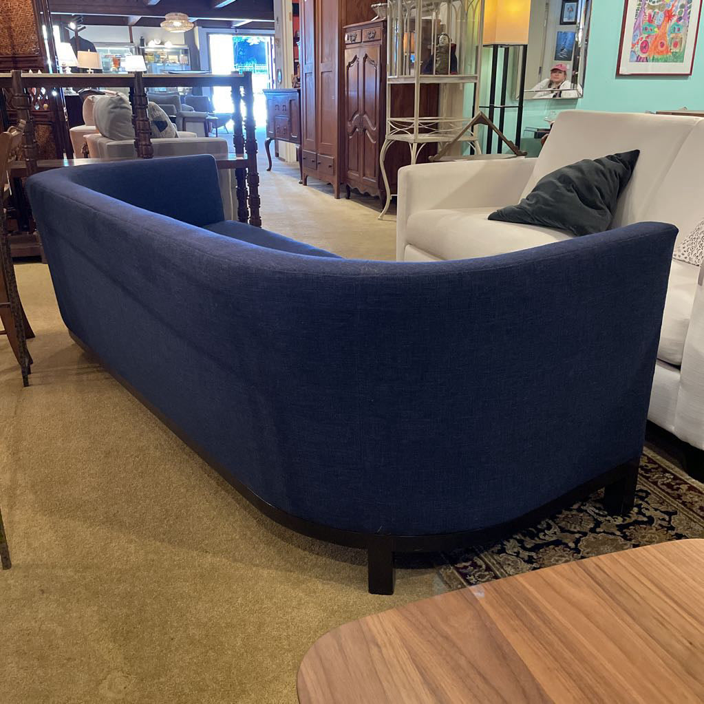 Christain Liaigre Curved Back Blue Sofa