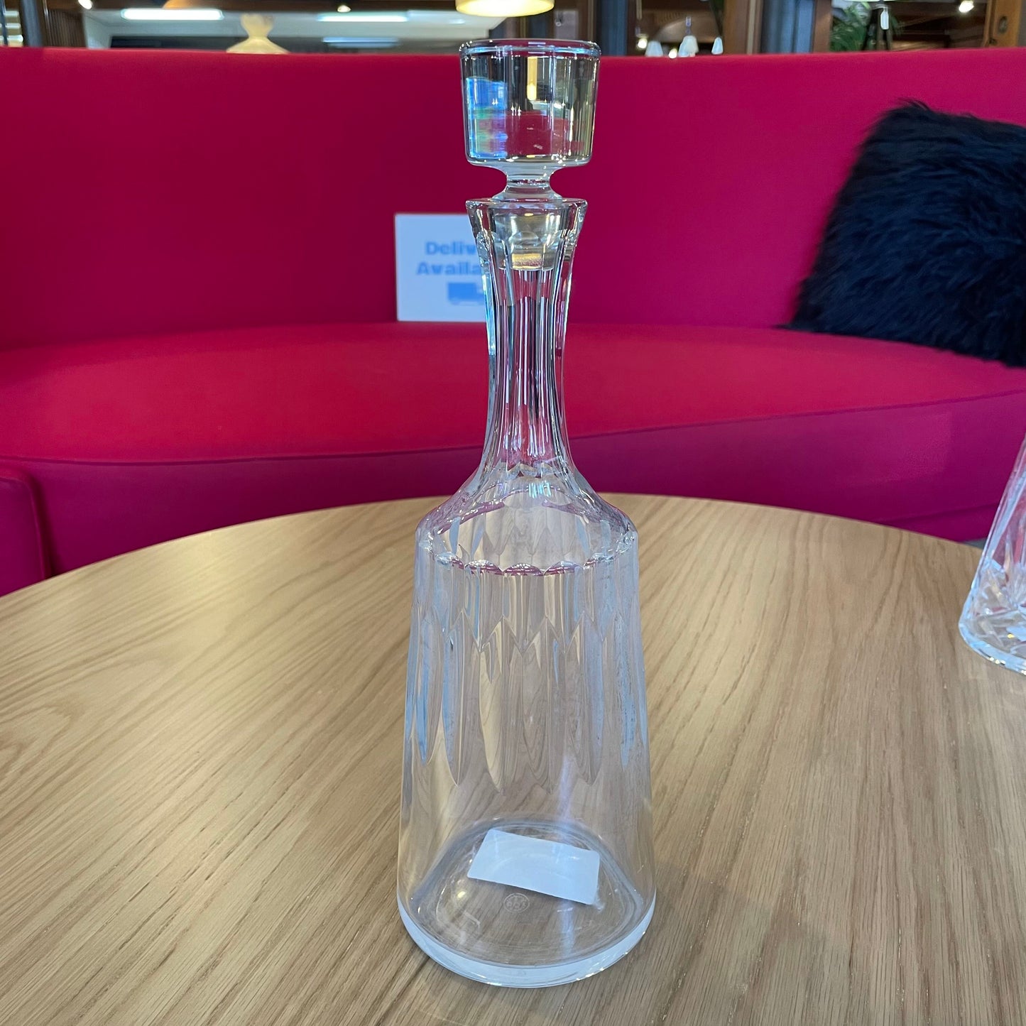 Heavy Round Baccarat Crystal Decanter AS IS