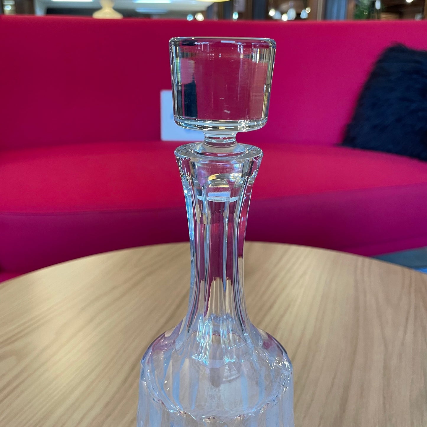 Heavy Round Baccarat Crystal Decanter AS IS