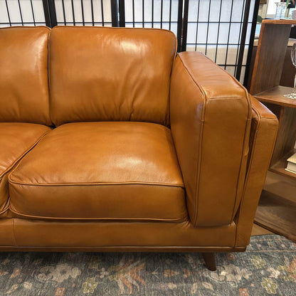 Karlstad Russet Leather Sofa U SOFAS
