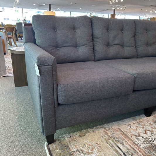 Apartment Size 3 Seat Tufted Grey Sofa U SOFAS