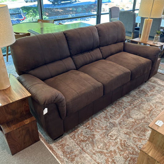 Brown Suede 3 Seat Sofa U SOFAS