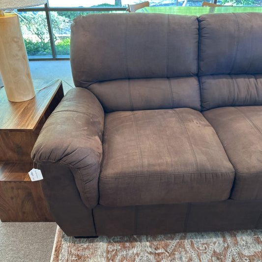 Brown Suede 3 Seat Sofa U SOFAS
