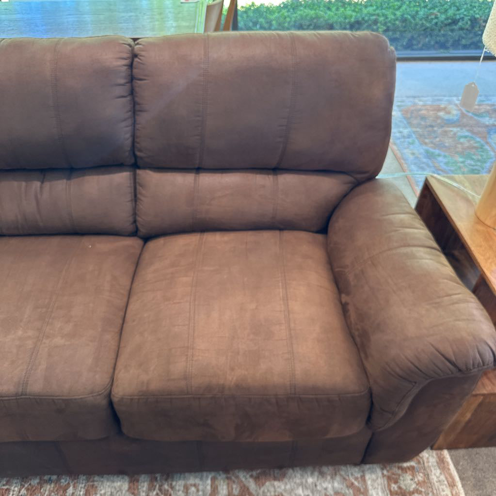 Brown Suede 3 Seat Sofa U SOFAS