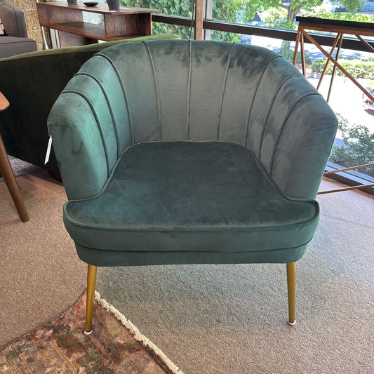 Green Velvet Gold Leg Accent Chair U ACCENT CHAIRS