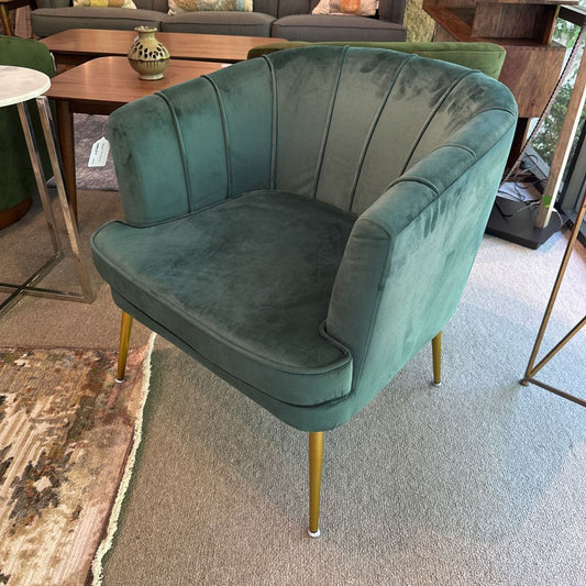 Green Velvet Gold Leg Accent Chair U ACCENT CHAIRS