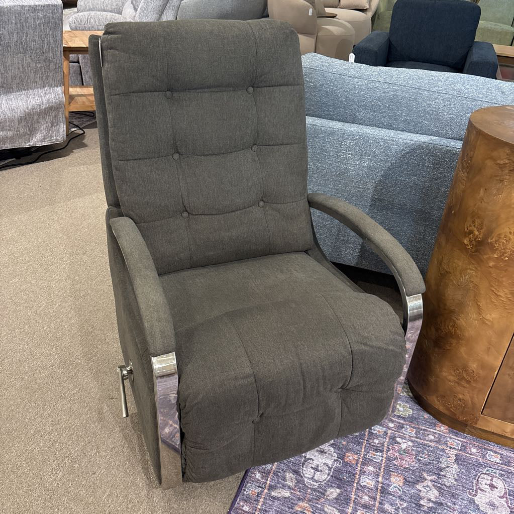 Chrome &Grey La-z-boy Recliner