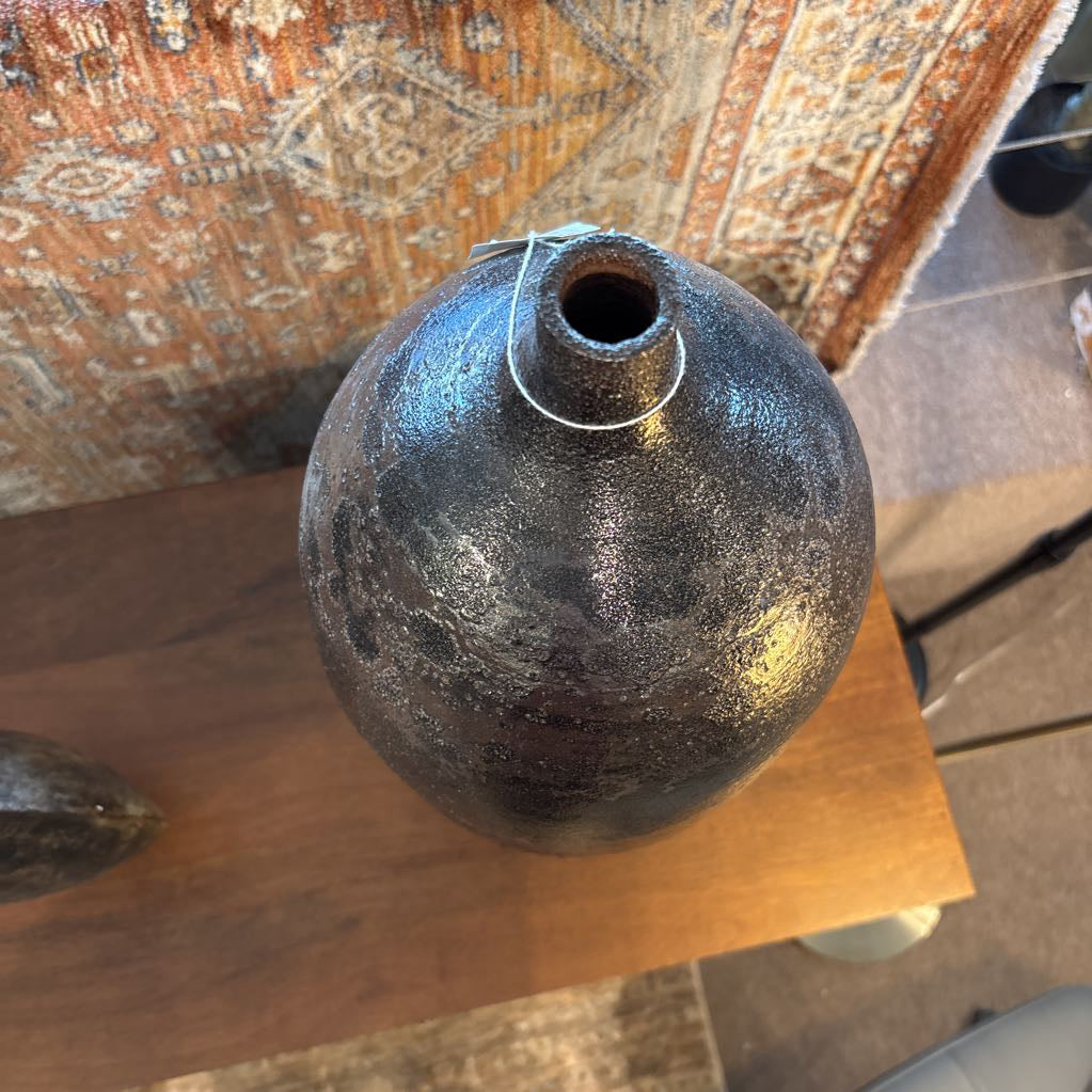 Tall Dark Narrow Vase