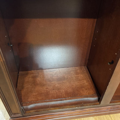 Large Dark Wood Bookcase w/Lighting
