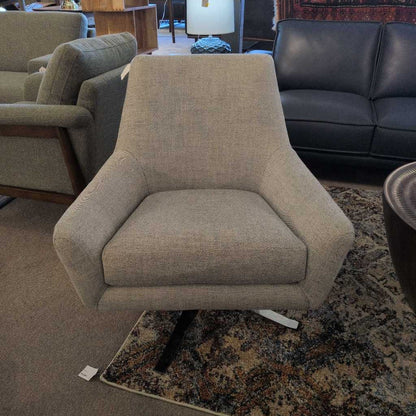 West Elm Lucas Swivel Chair in Gravel