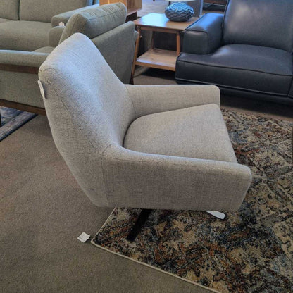 West Elm Lucas Swivel Chair in Gravel