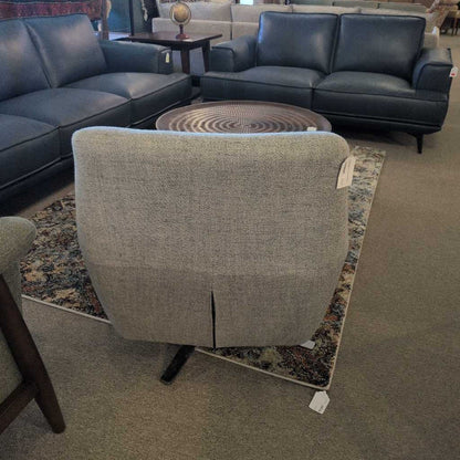 West Elm Lucas Swivel Chair in Gravel