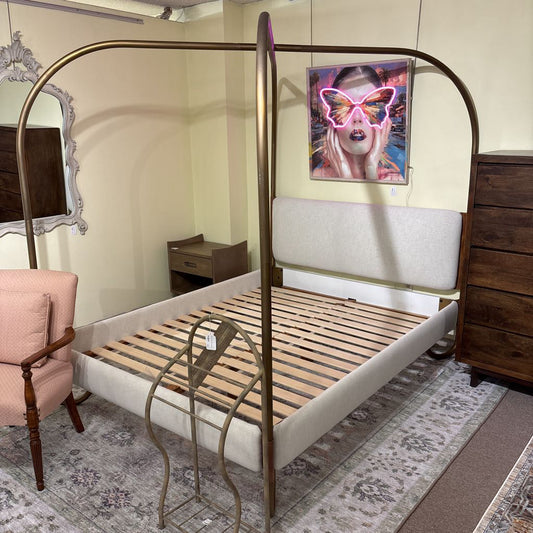Crate & Barrel Gracia Canopy Bed Frame Queen
