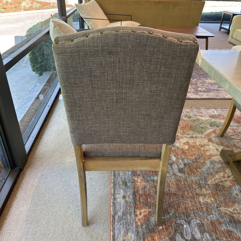 Rustic Nailhead Grey Upholstered Dining Chair (SET OF 6)