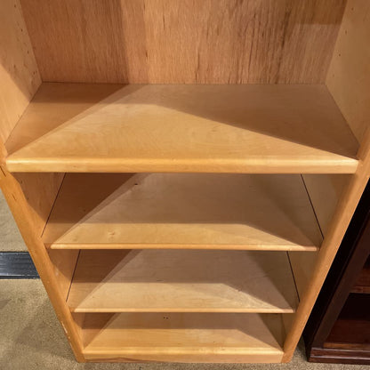 Vintage Tall Blonde Oak Bookcase C BOOKSHELVES