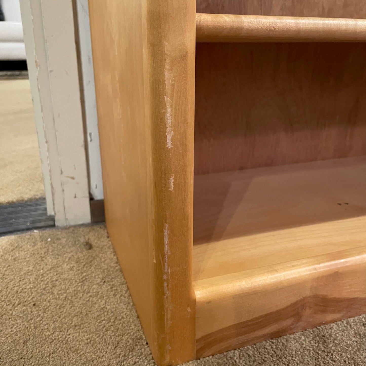 Vintage Tall Blonde Oak Bookcase C BOOKSHELVES