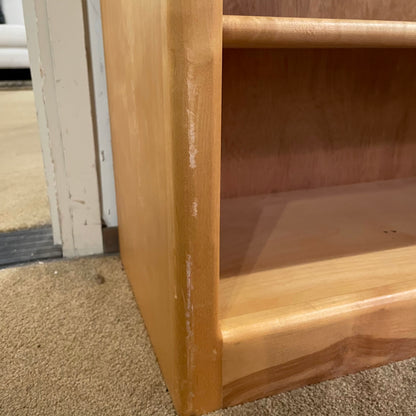 Vintage Tall Blonde Oak Bookcase C BOOKSHELVES