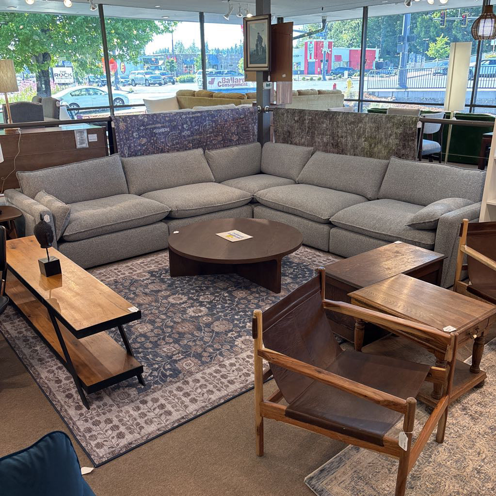 Calais Pebble Grey Modular Sectional U SECTIONALS CORNER