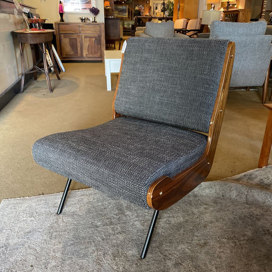 CB2 Meda Grey Armless Lounge Chair by Gianfranco Frattini U ACCENT CHAIRS