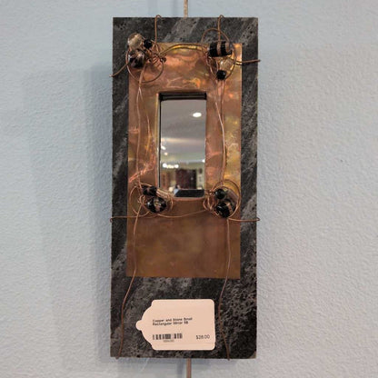 Copper and Stone Small Rectangular MIrror SMALLS