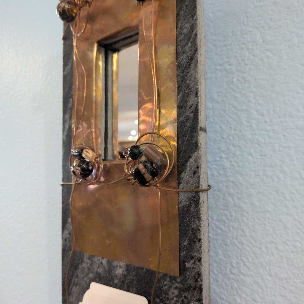 Copper and Stone Small Rectangular MIrror SMALLS