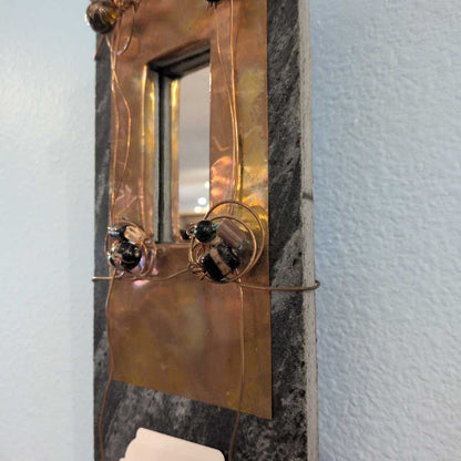 Copper and Stone Small Rectangular MIrror SMALLS
