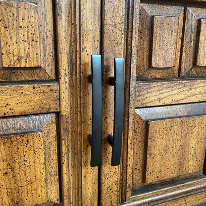 Wooden Spanish Revival 2 Door Nightstand