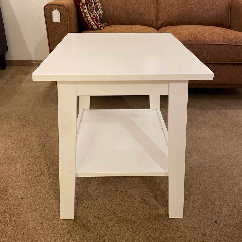 White 2 Tier Side Table