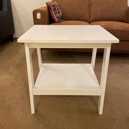 White 2 Tier Side Table C SIDE TABLES