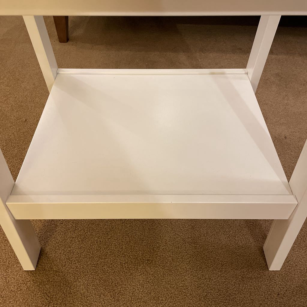 White 2 Tier Side Table C SIDE TABLES