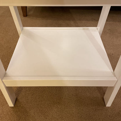White 2 Tier Side Table C SIDE TABLES