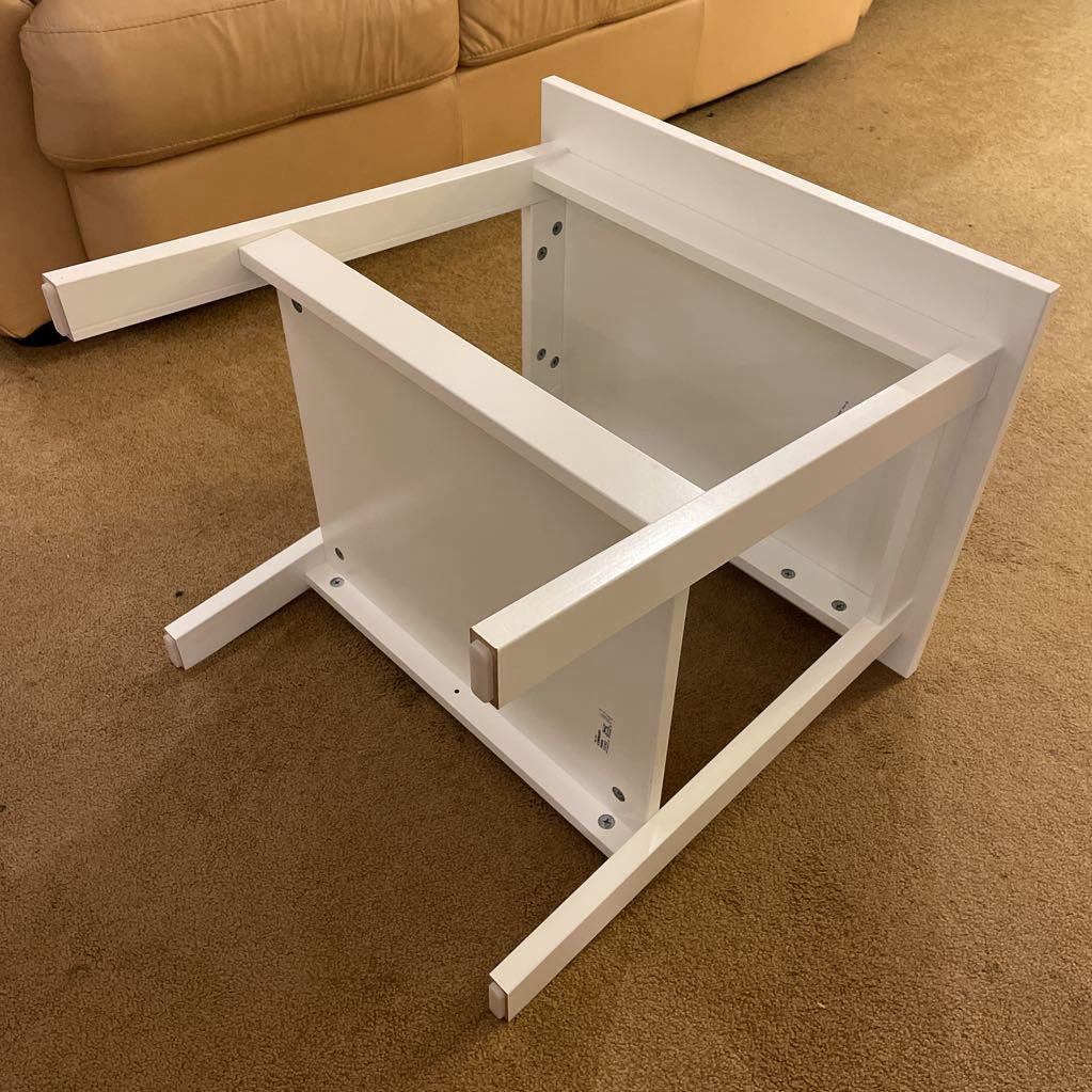White 2 Tier Side Table C SIDE TABLES