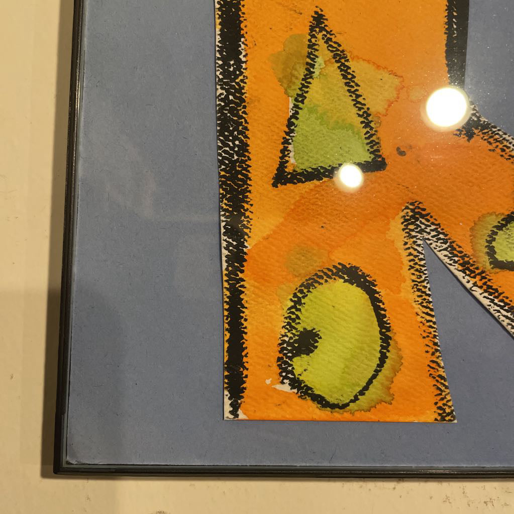 Orange and Yellow Creatures Abstract Art ART