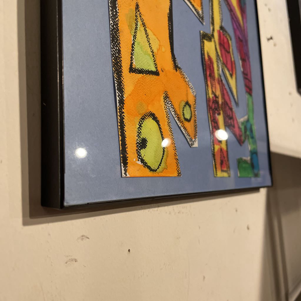Orange and Yellow Creatures Abstract Art ART