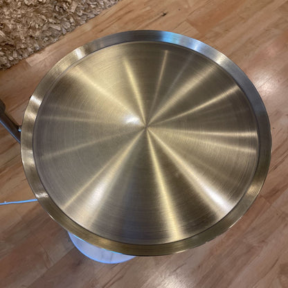 Glass Globe Brass Shelf Floor Lamp LAMPS