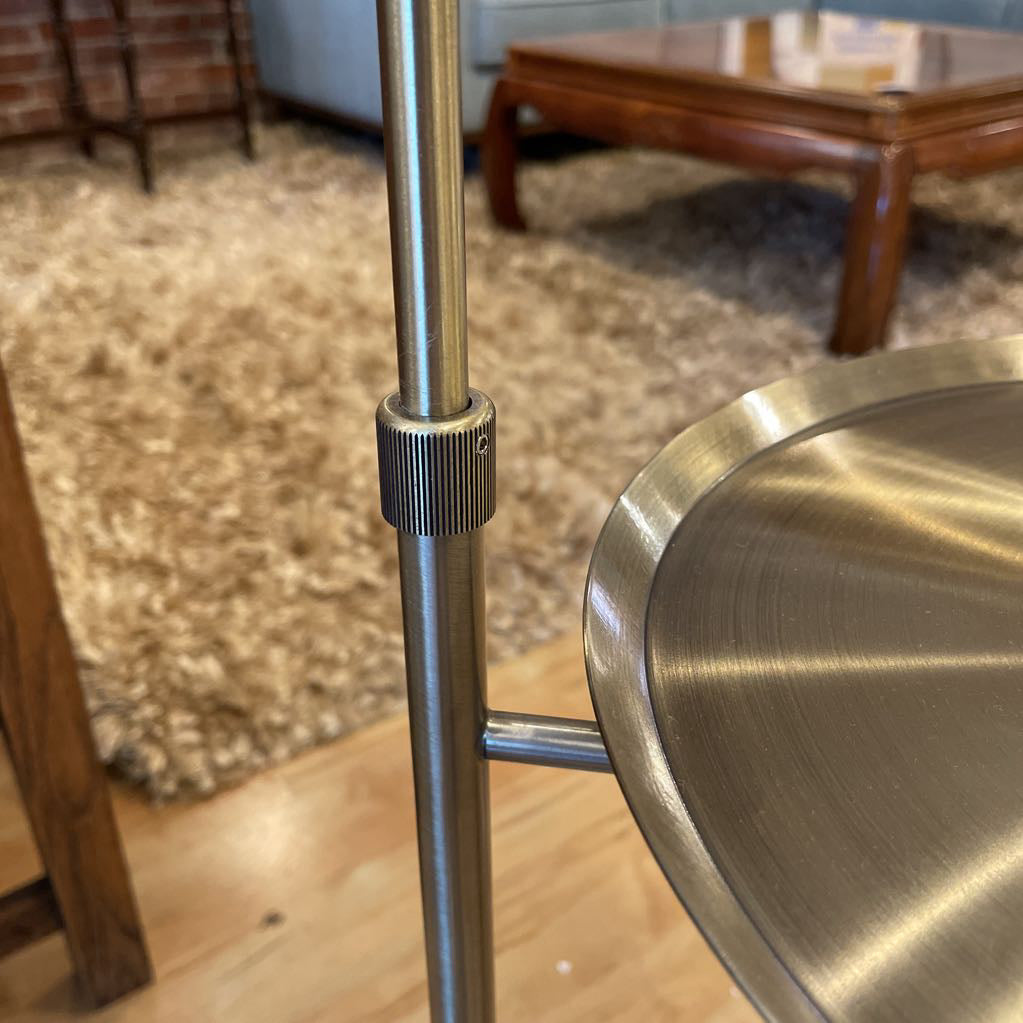 Glass Globe Brass Shelf Floor Lamp LAMPS