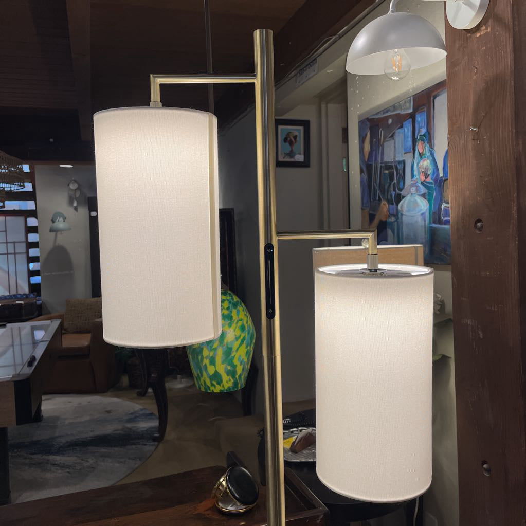 2 Light Brass Smart Switch Floor Lamp LAMPS