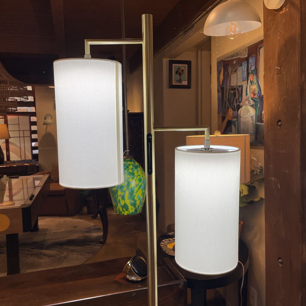 2 Light Brass Smart Switch Floor Lamp LAMPS