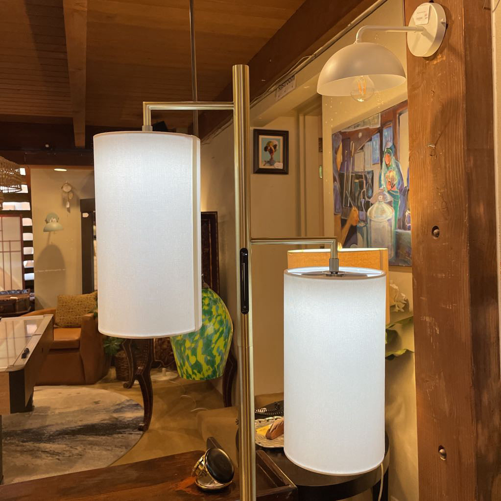 2 Light Brass Smart Switch Floor Lamp LAMPS