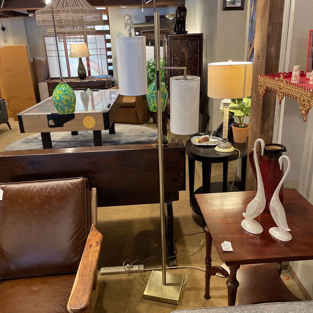 2 Light Brass Smart Switch Floor Lamp LAMPS